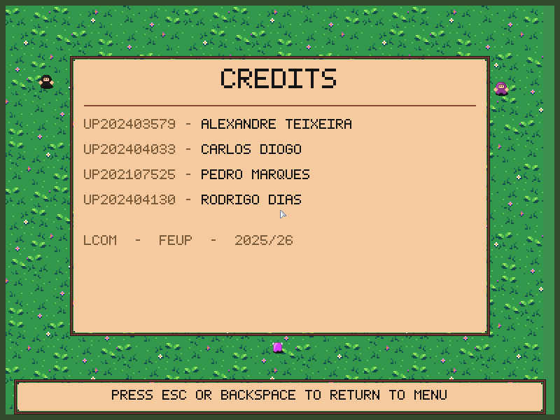 The original game credits and resource attributions.