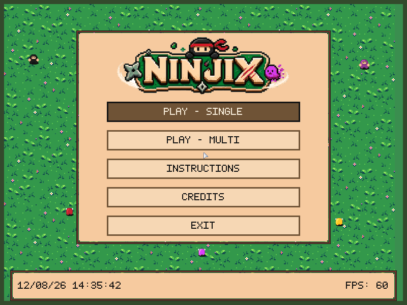 The original illustrated menu and authored pixel artwork.